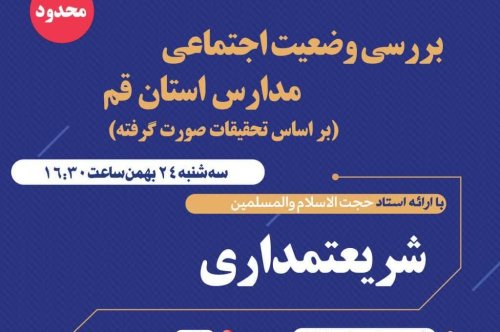 گزارش «وضعیت اجتماعی مدارس استان قم» بر اساس آمار استخراج شده است.